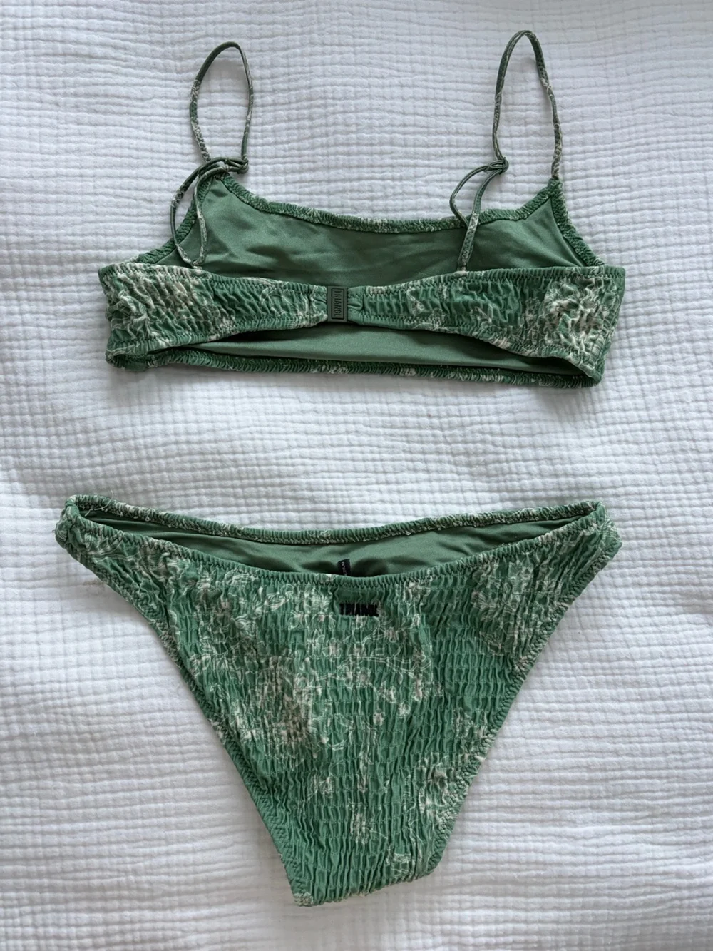 Triangl Swimwear Green Floral Bikini Set